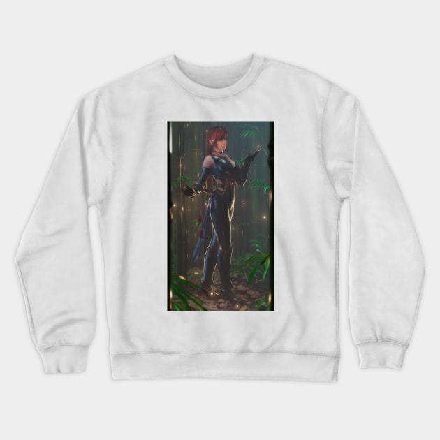 Kasumi - Fireflies Crewneck Sweatshirt by James-Cr